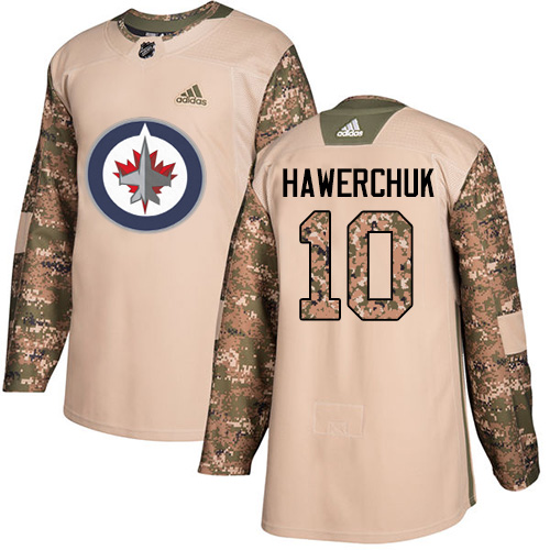 Adidas Jets #10 Dale Hawerchuk Camo Authentic Veterans Day Stitched NHL Jersey - Click Image to Close